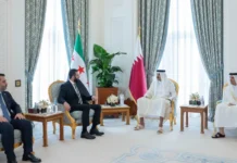 Katar Emiri ve Suriye Devlet Başkanı Doha’da İş Birliğini Güçlendirme Konusunu Görüştü